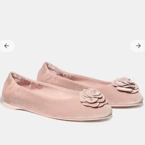 Kate Spade Blush Flats with Floral Detail - Picture 1 of 5